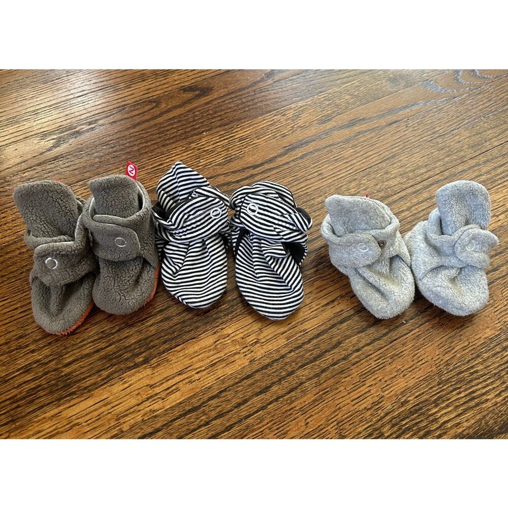 Zutano Baby Booties - set of 3